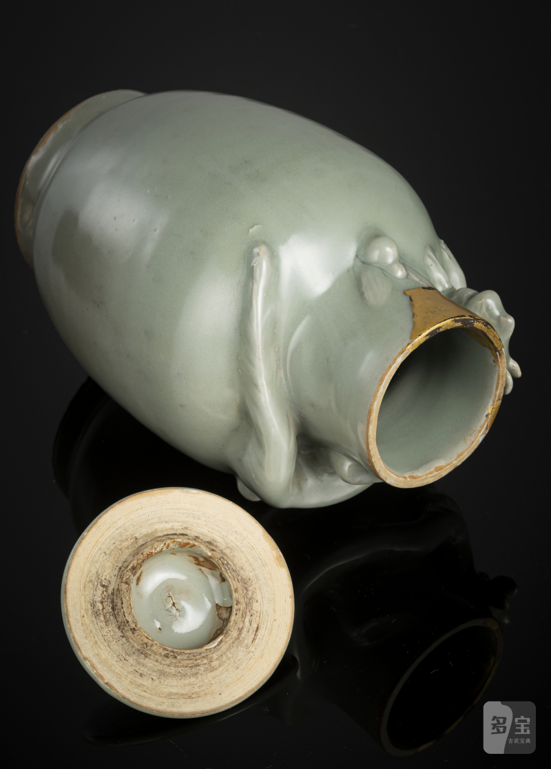 A Longquan celadon dragon jar and cover - 图4